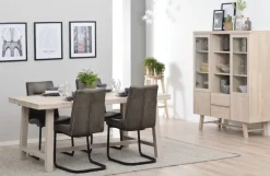 Matbord|Kök|Rowico Home Matbord 'Brooklyn' 170x95cm - Vitpigmenterad Ek