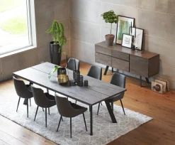 Matbord|Kök|Rowico Home Matbord 'Fred' - Brun/Svart 240x100cm