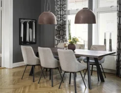 Matbord|Kök|Rowico Home Matbord 'Fred' - Brun/Svart 240x100cm