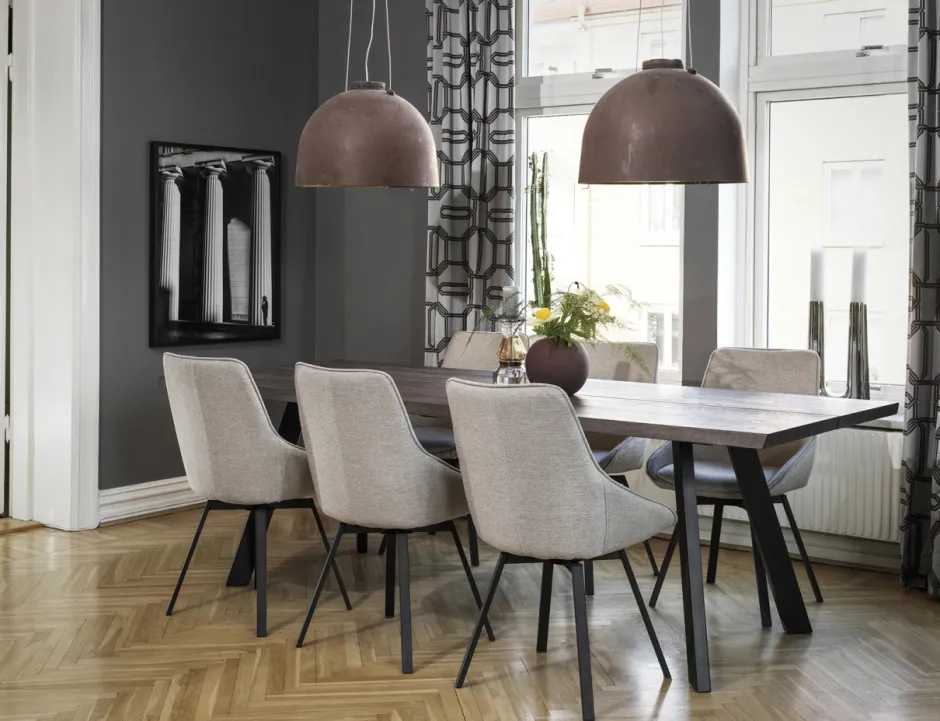 Matbord|Kök|Rowico Home Matbord 'Fred' - Brun/Svart 240x100cm