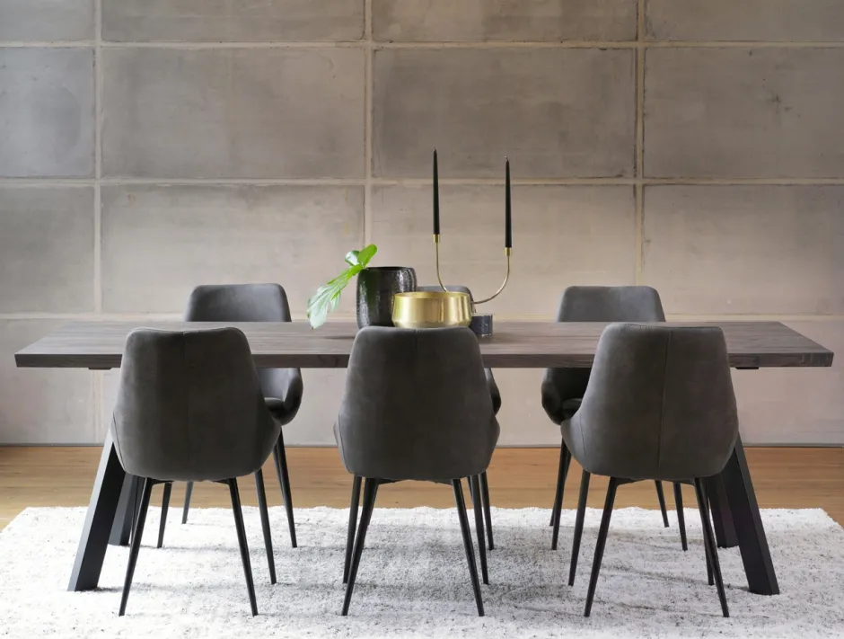 Matbord|Kök|Rowico Home Matbord 'Fred' - Brun/Svart 240x100cm