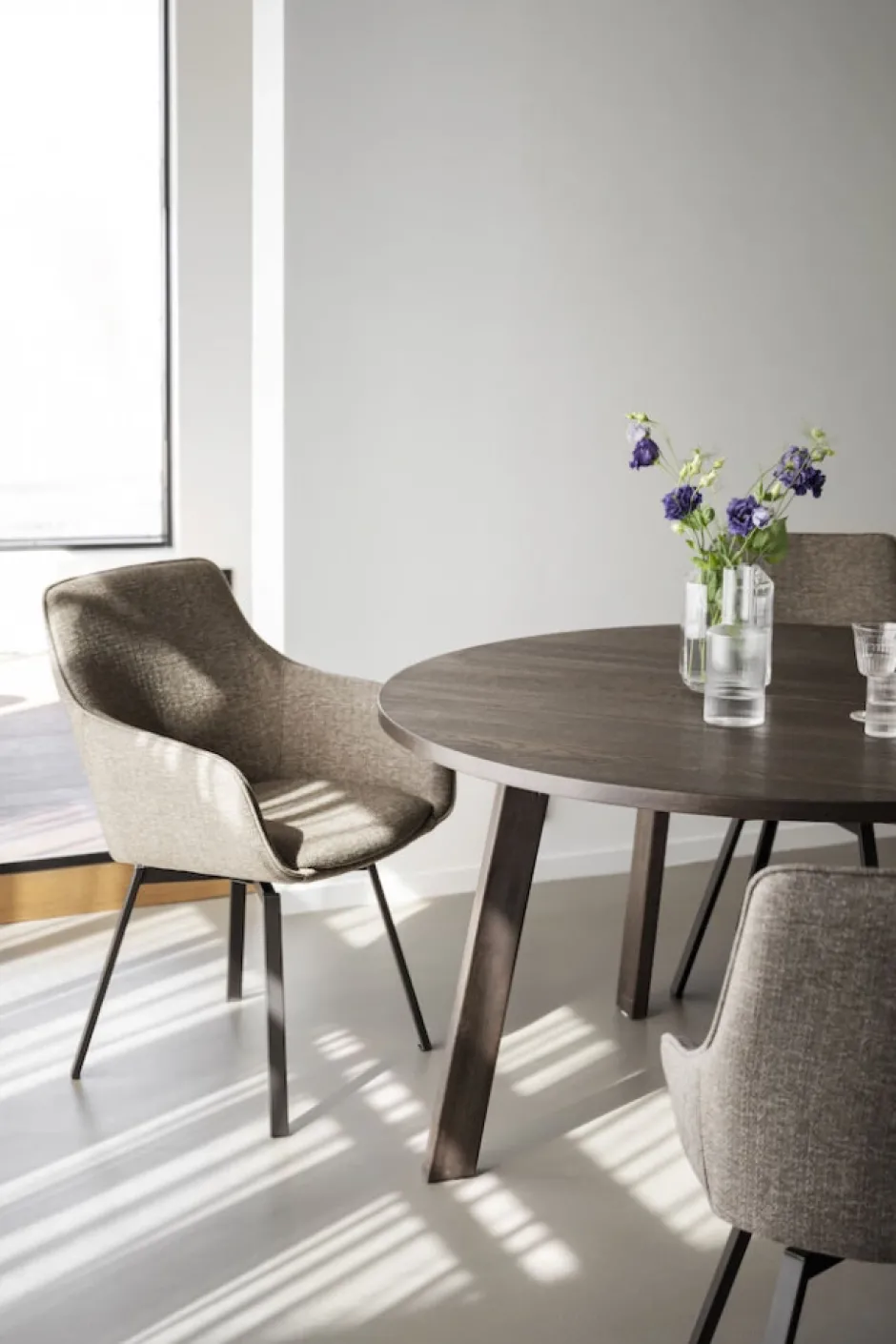 Matbord|Kök|Rowico Home Matbord 'Glenside' Runt 130cm - Brun