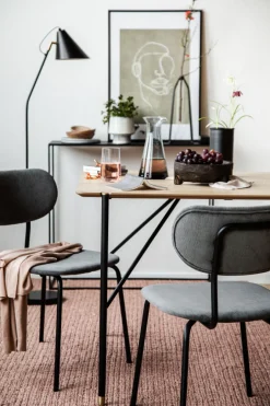 Bord|Matbord|Reforma Matbord 'Hornstull' 160x90cm - Ek/Svart