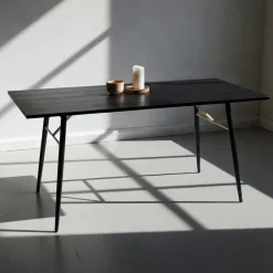 Bord|Matbord|Reforma Matbord 'Lux' 160x90cm - Svart/Mässing
