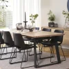 Matbord|Kök|Rowico Home Matbord 'Melville' 210x95cm - Vitpigmenterad Ek/Svart