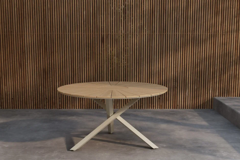 Trädgårdsbord|Uteplats|Garden Prestige Matbord 'Mexico' rund 140cm - Natur