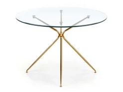 Bord|Matbord|Reforma Matbord 'Rondo' Runt 110cm - Transparent/Guld