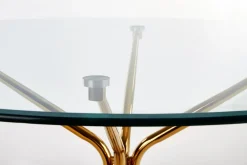 Bord|Matbord|Reforma Matbord 'Rondo' Runt 110cm - Transparent/Guld