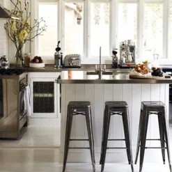 Barstolar|Sittmöbler|KDESIGN Pall 'Marseille' 70cm - Vitlack