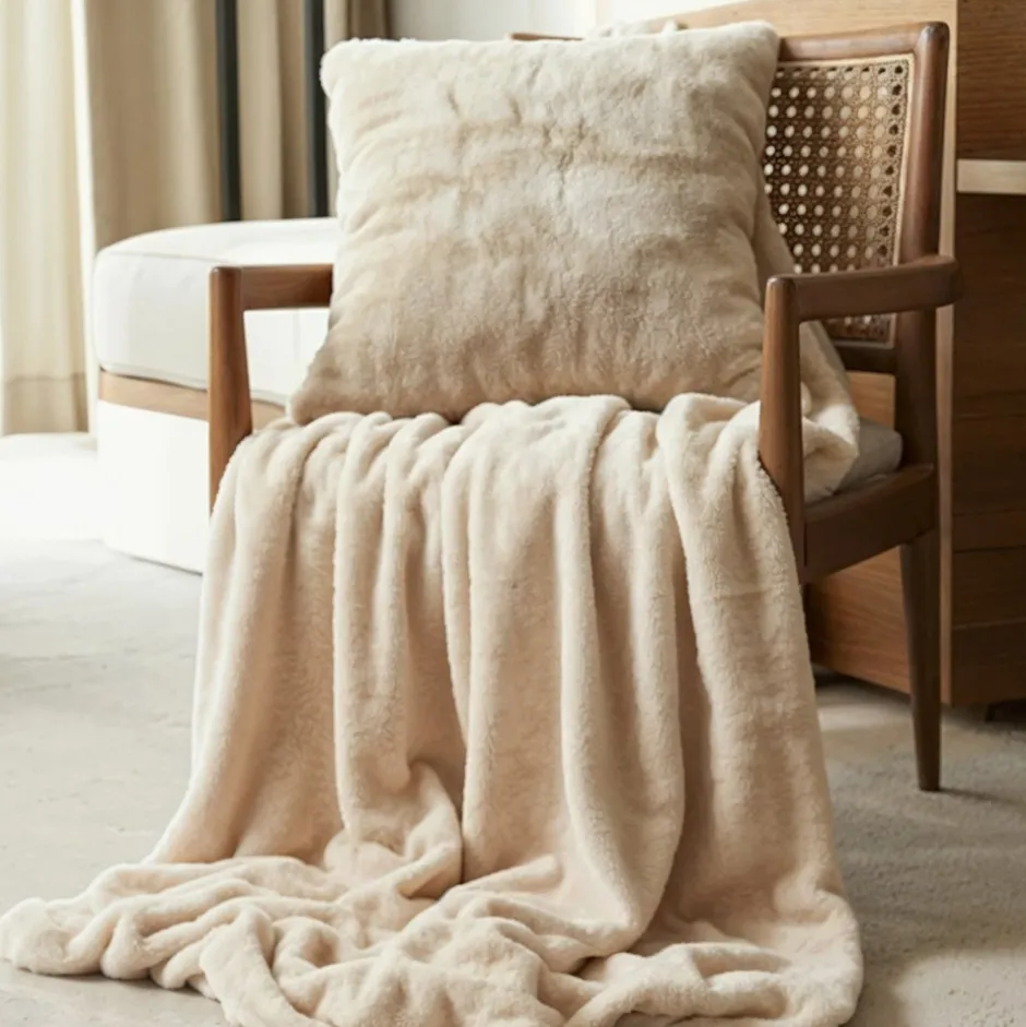 Plädar & Filtar|Vardagsrum|Reforma x Trendcarpet Pläd 'Aranga Super Soft Throw' 130x170cm - Beige