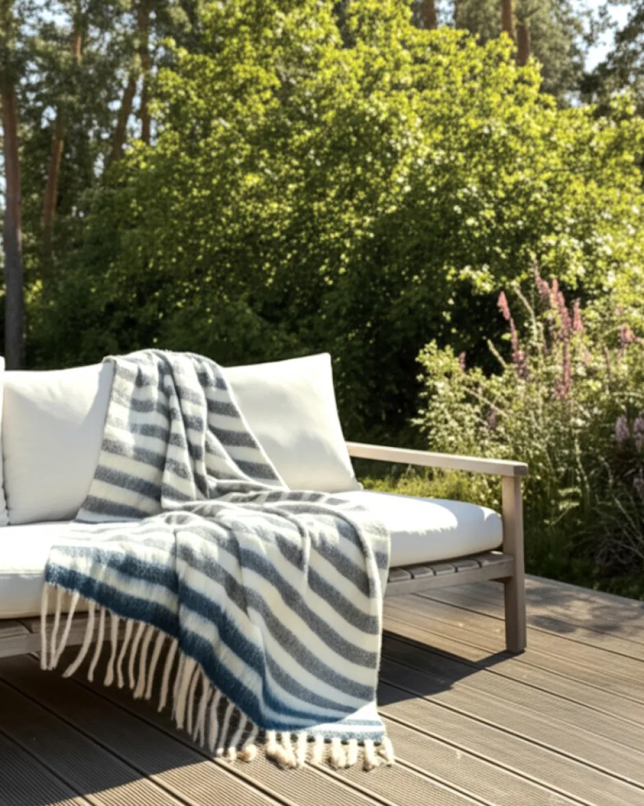Plädar & Filtar|Vardagsrum|Reforma x Trendcarpet Pläd 'Monica' 130x170cm - Blå