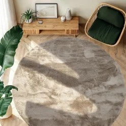 Mattor|Ryamattor|Reforma x Trendcarpet Rund matta 'Aranga Super Soft Fur' - Brun