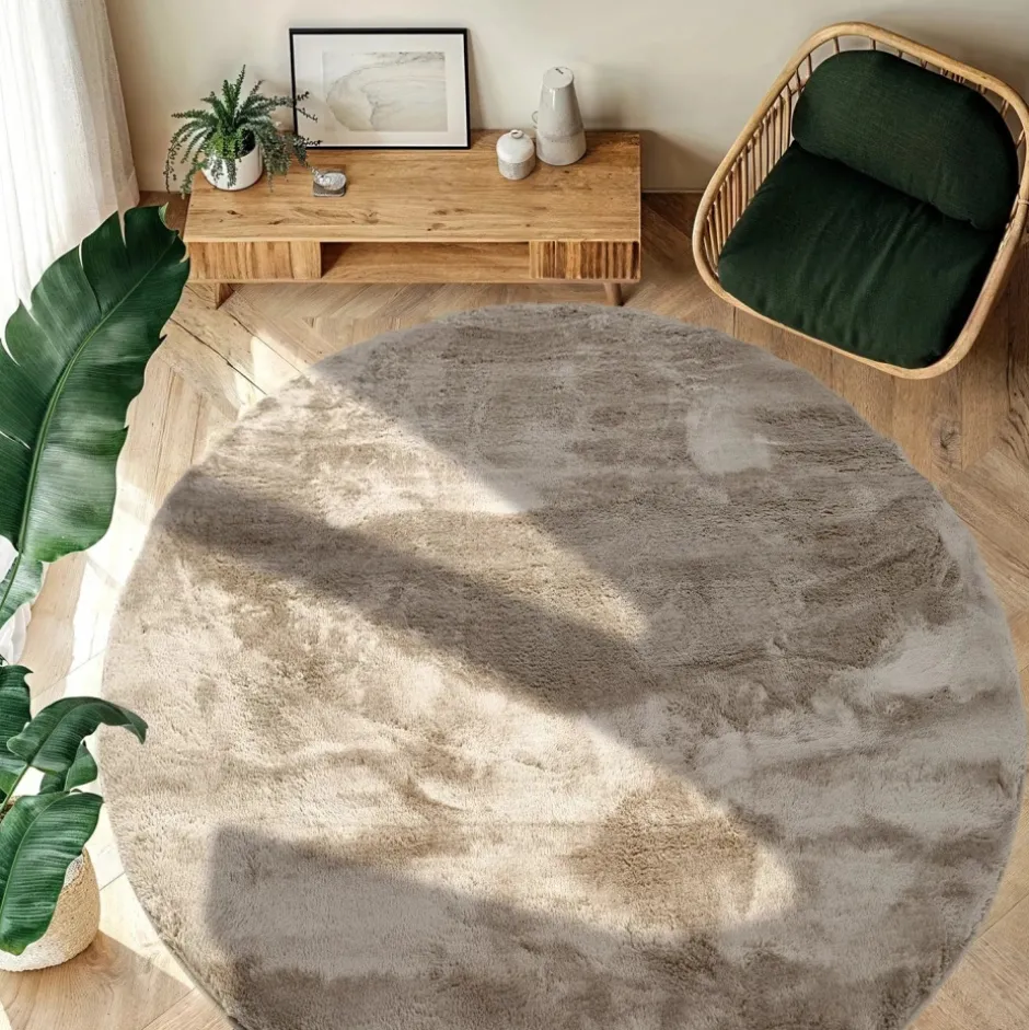 Mattor|Ryamattor|Reforma x Trendcarpet Rund matta 'Aranga Super Soft Fur' - Brun