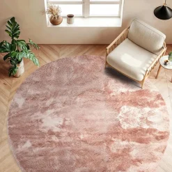 Mattor|Ryamattor|Reforma x Trendcarpet Rund matta 'Aranga Super Soft Fur' - Rosa