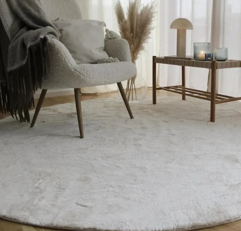 Mattor|Ryamattor|Reforma x Trendcarpet Rund matta 'Aranga Super Soft' - Vit