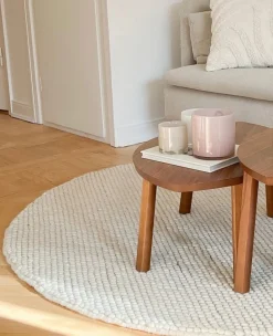 Mattor|Ullmattor|Reforma x Trendcarpet Rund matta 'Avafors' - Beige