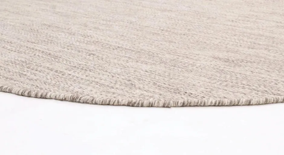 Mattor|Ullmattor|Reforma x Trendcarpet Rund matta 'Dhurry' - Beige