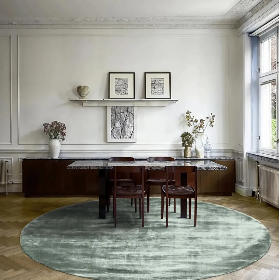 Mattor|Vävda Mattor|Reforma x Trendcarpet Rund matta 'Jodhpur' - Grön