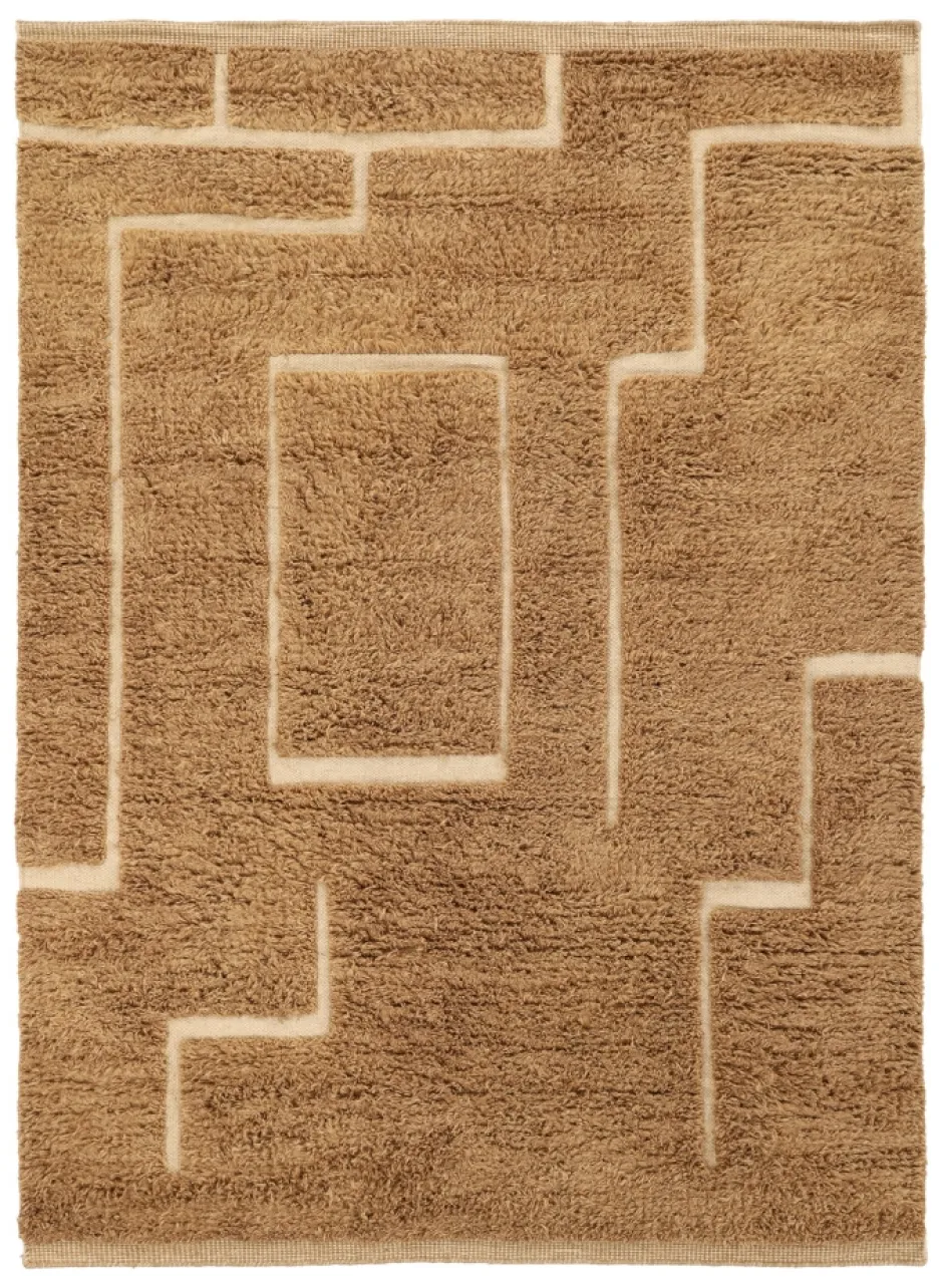 Ryamattor|Vardagsrum|Reforma x Trendcarpet Ryamatta 'Kiberg Handvävd Ull' - Beige