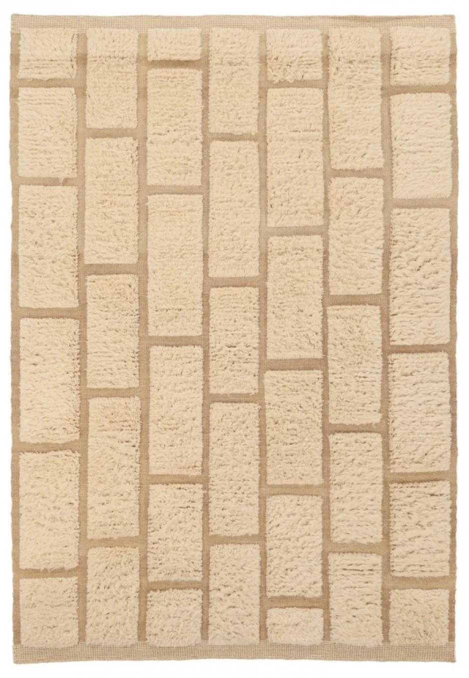 Ryamattor|Vardagsrum|Reforma x Trendcarpet Ryamatta 'Leknes Handvävd Ull' - Beige