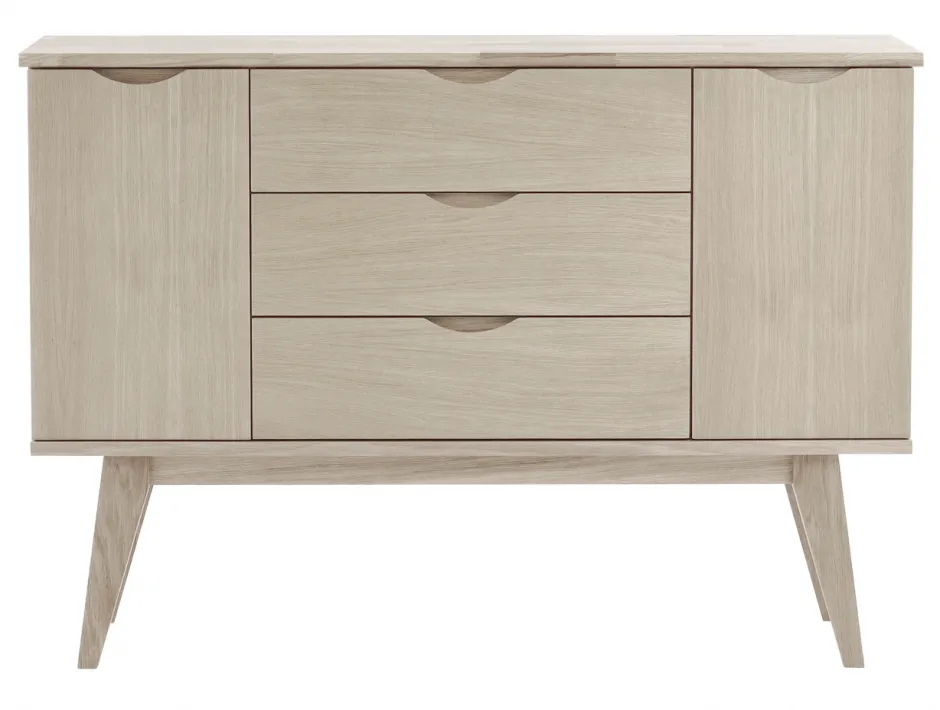 Hall|Sideboards|Rowico Home Sideboard 'Filippa' 122x85cm - Ek/Vitpigmenterad