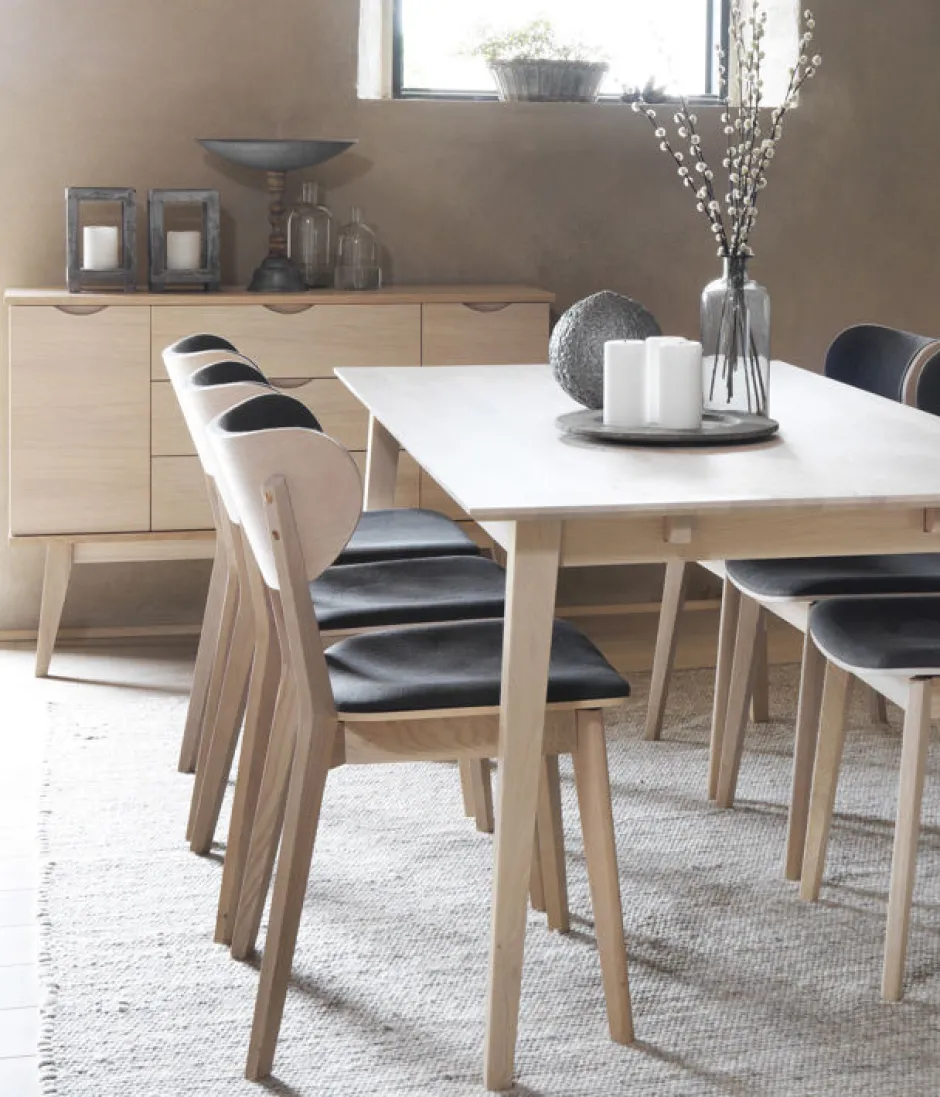 Hall|Sideboards|Rowico Home Sideboard 'Filippa' 122x85cm - Ek/Vitpigmenterad