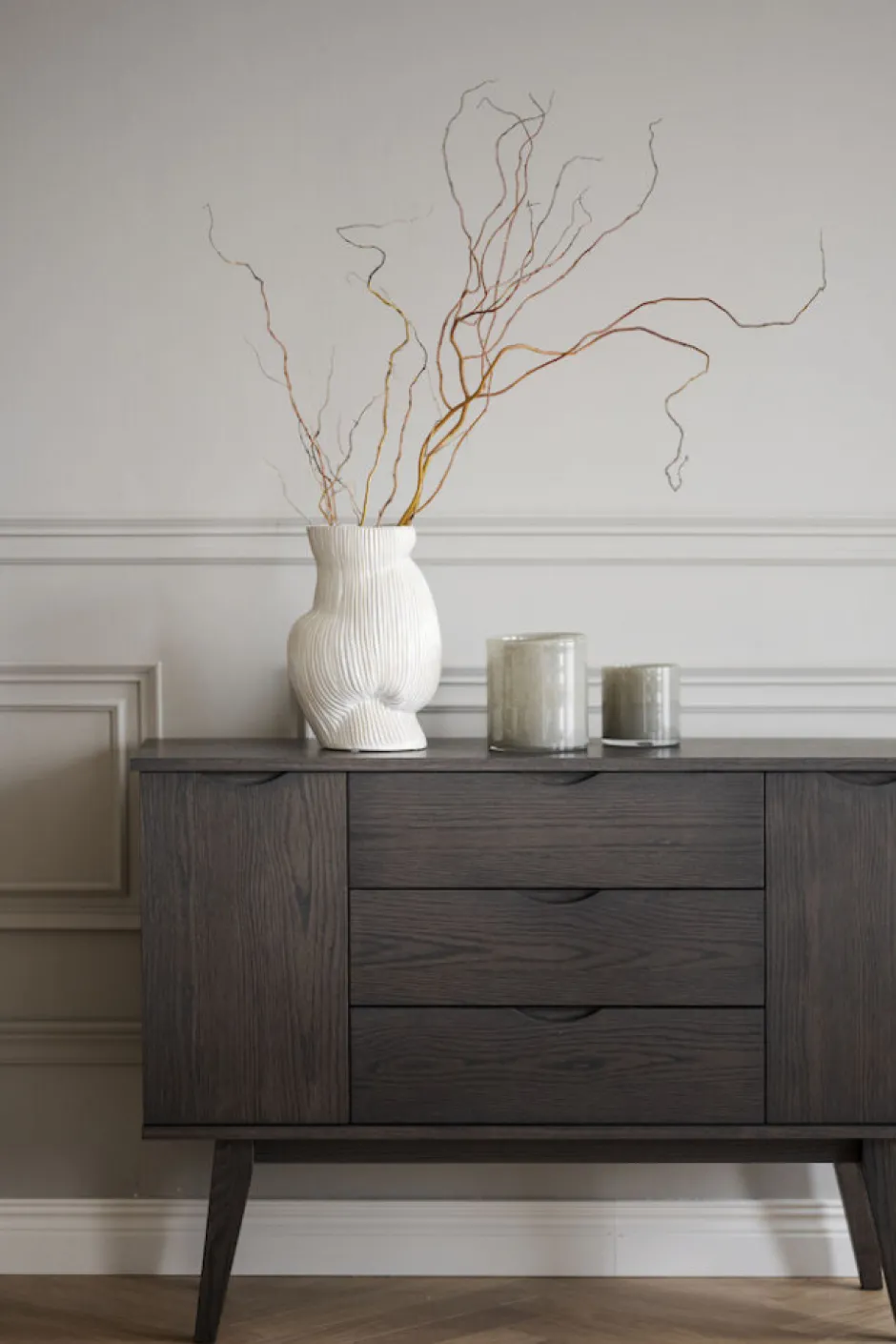 Hall|Sideboards|Rowico Home Sideboard 'Filippa' 122x85cm - Mörk ek