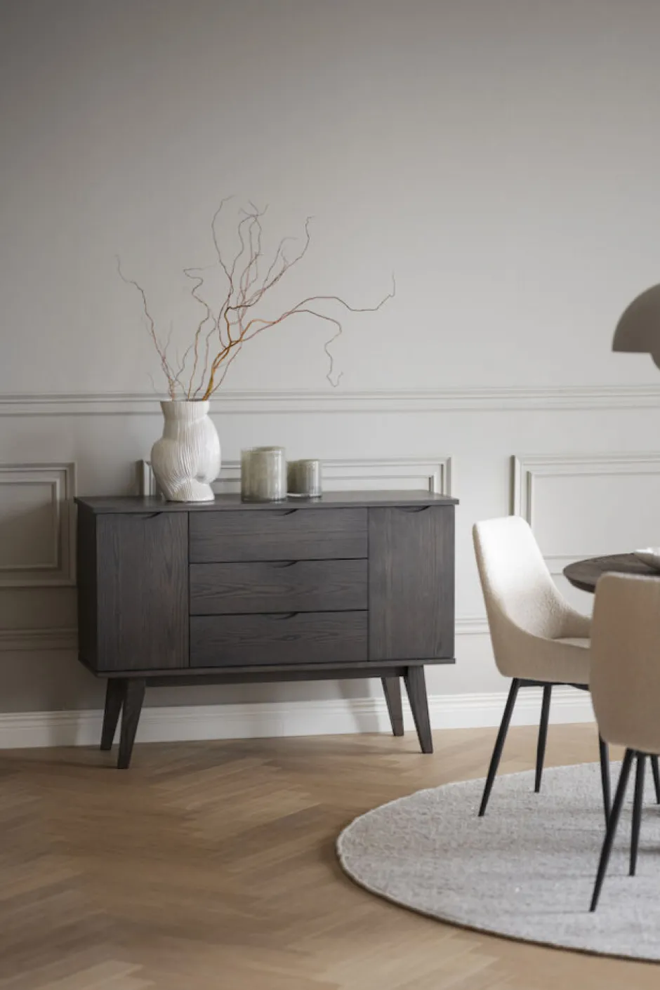 Hall|Sideboards|Rowico Home Sideboard 'Filippa' 122x85cm - Mörk ek