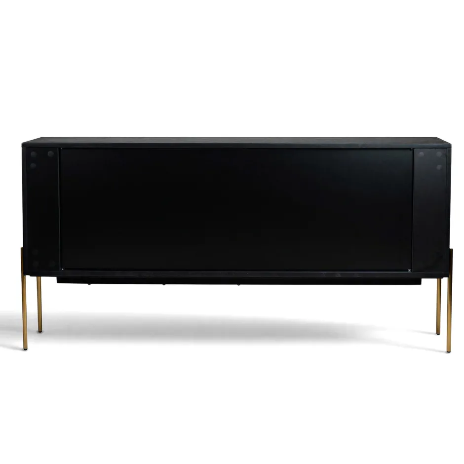 Hyllor & Förvaring|Tv-Bänkar|Reforma Sideboard 'Frölunda' - Svart/Mässing