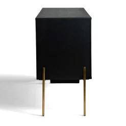 Hyllor & Förvaring|Tv-Bänkar|Reforma Sideboard 'Frölunda' - Svart/Mässing
