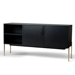 Hyllor & Förvaring|Tv-Bänkar|Reforma Sideboard 'Frölunda' - Svart/Mässing