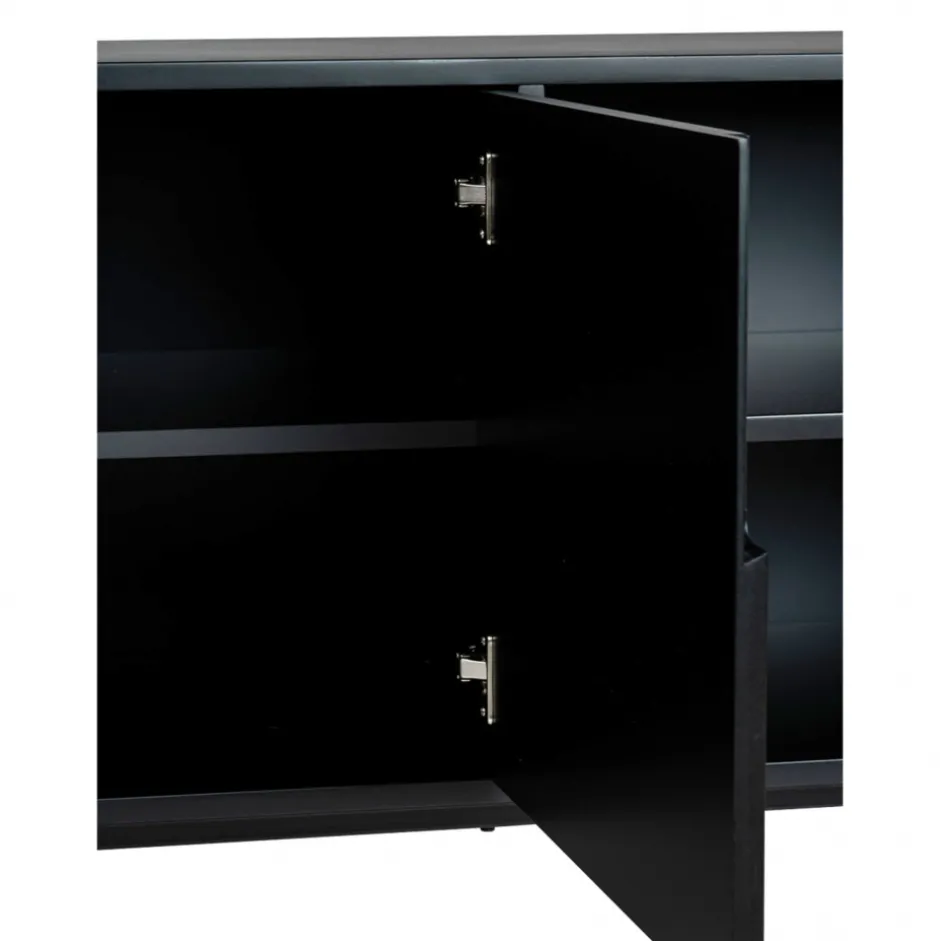 Hyllor & Förvaring|Tv-Bänkar|Reforma Sideboard 'Frölunda' - Svart/Mässing
