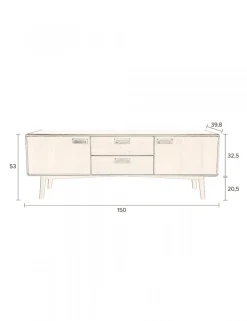 Hall|Sideboards|Dutchbone Sideboard 'Juju' Low - Valnöt