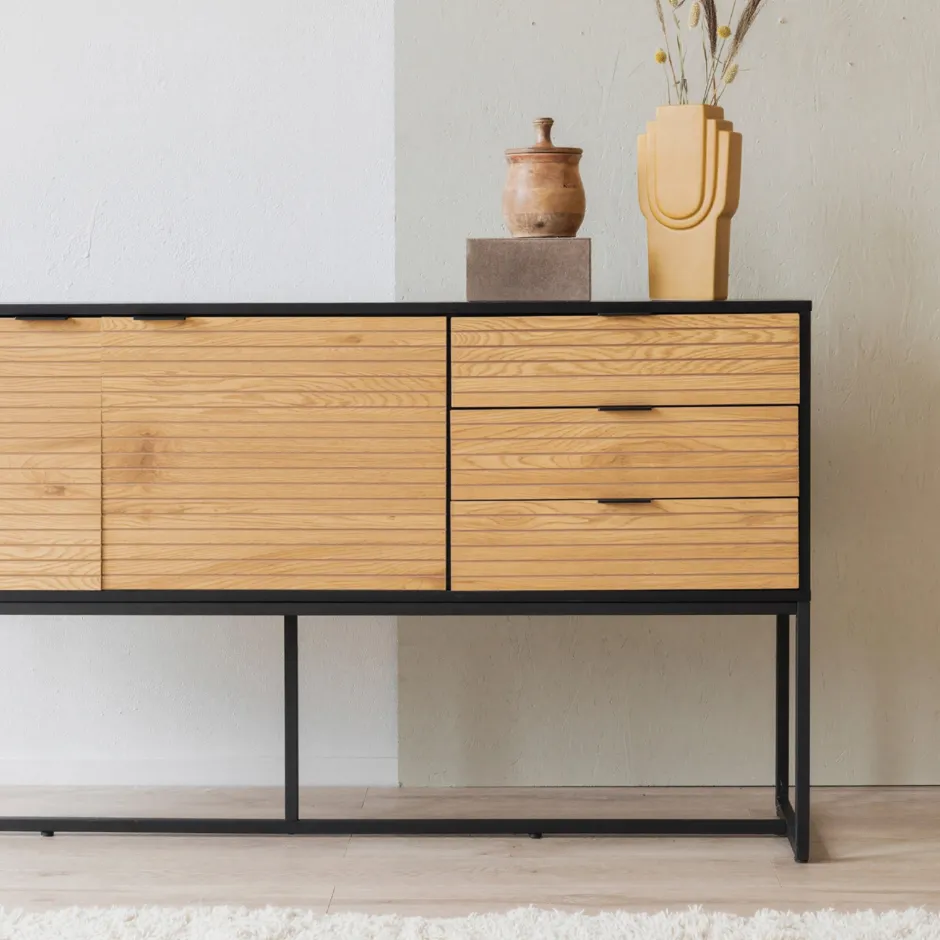 Hyllor & Förvaring|Hall|Reforma Sideboard 'Line' - Ek/Svart