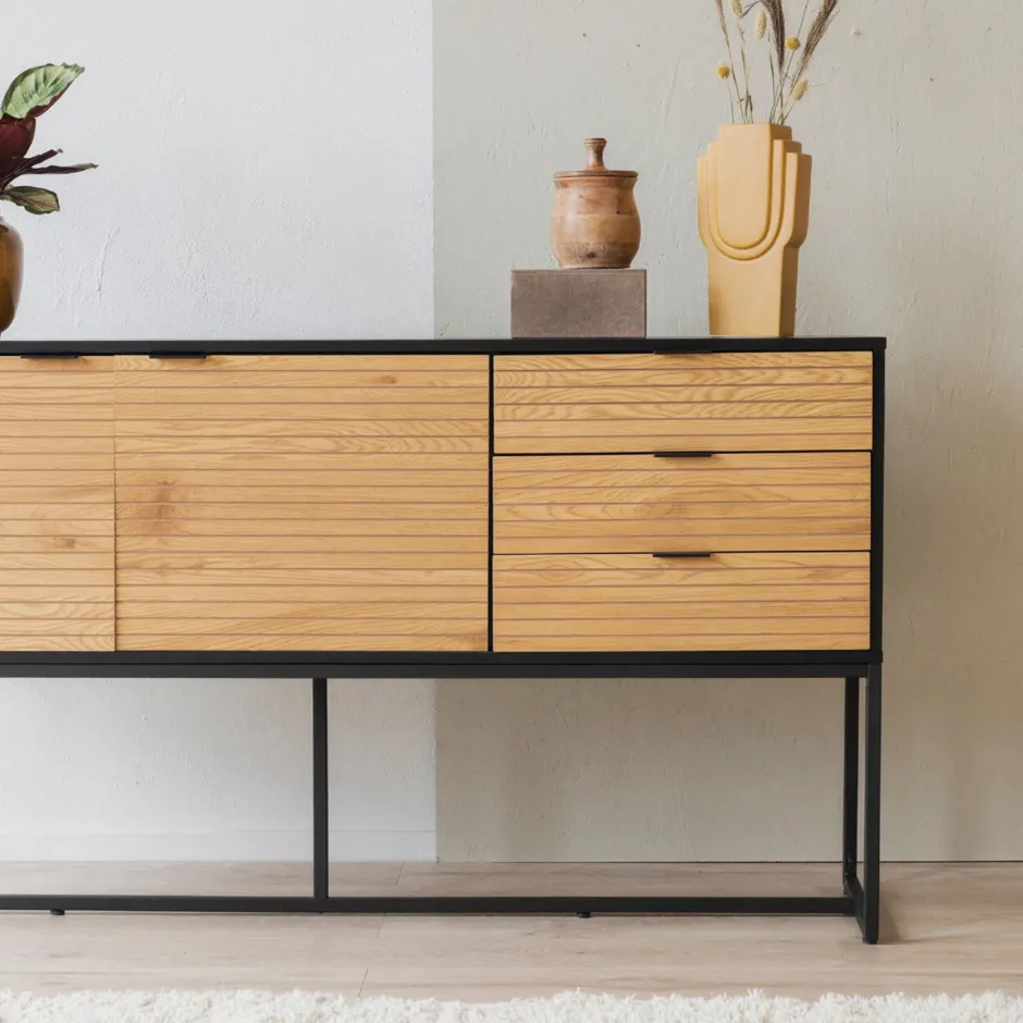 Hyllor & Förvaring|Hall|Reforma Sideboard 'Line' - Ek/Svart