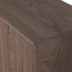 Hall|Sideboards|WOOOD Sideboard ‘New Gravure’ 200 cm - Mörkbrun/Svart