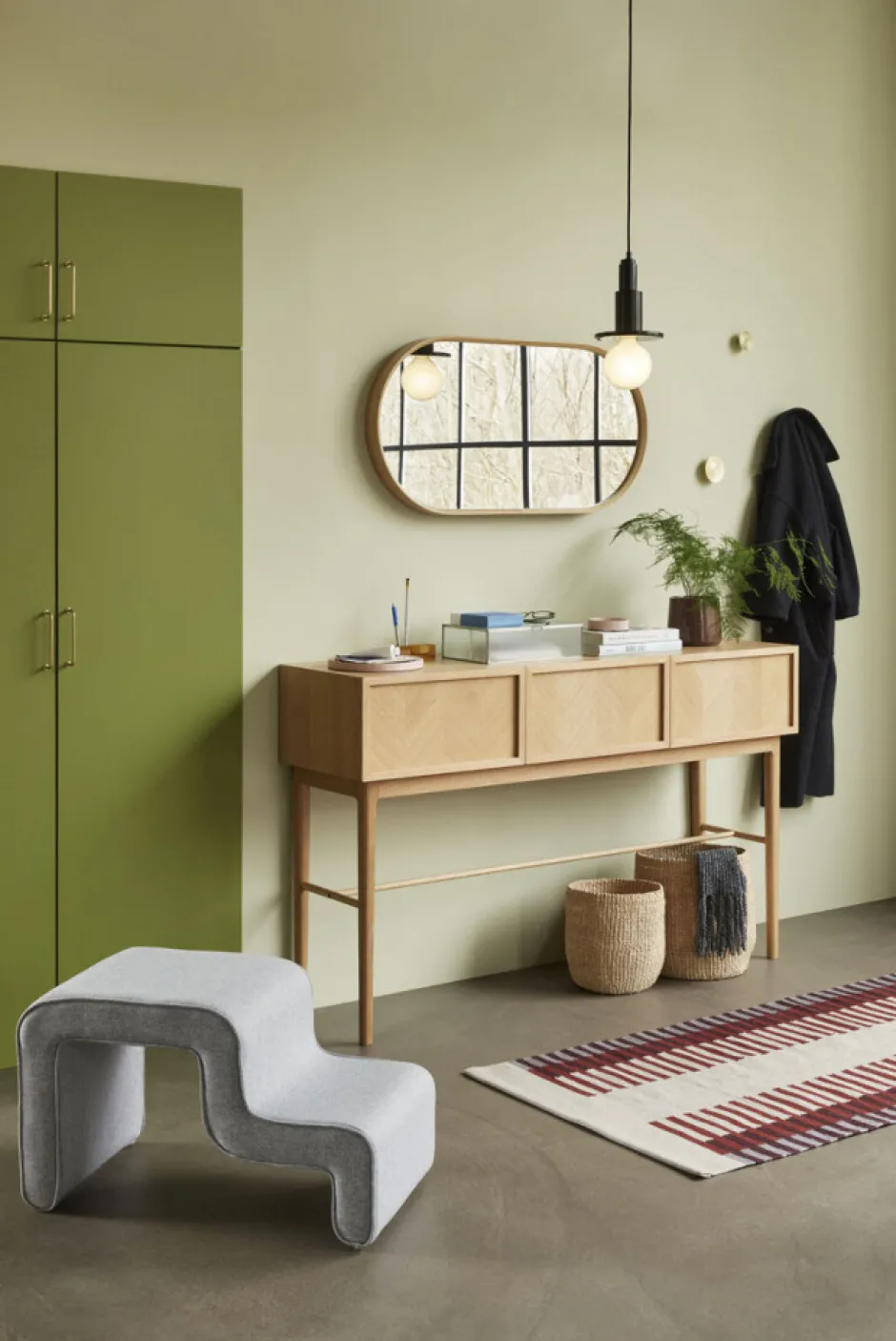 Sovrum|Sidobord|Hübsch Sidebord 'Herringbone' - Ek