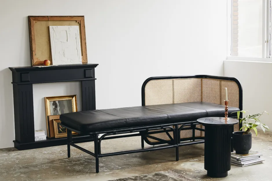 Sovrum|Sidobord|Nordal Sidobord 'Erie' Runt 40cm - Svart Marmor