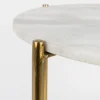 Sovrum|Sidobord|Reforma Sidobord 'Timpa' - Vit marmor/Mässing