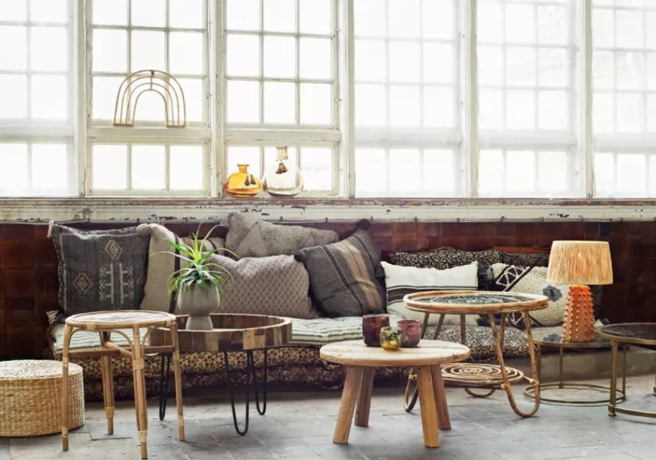 Soffbord Vintage|Sidobord|Madam Stoltz Sidobord 'Wooden Coffee Table' - Natur