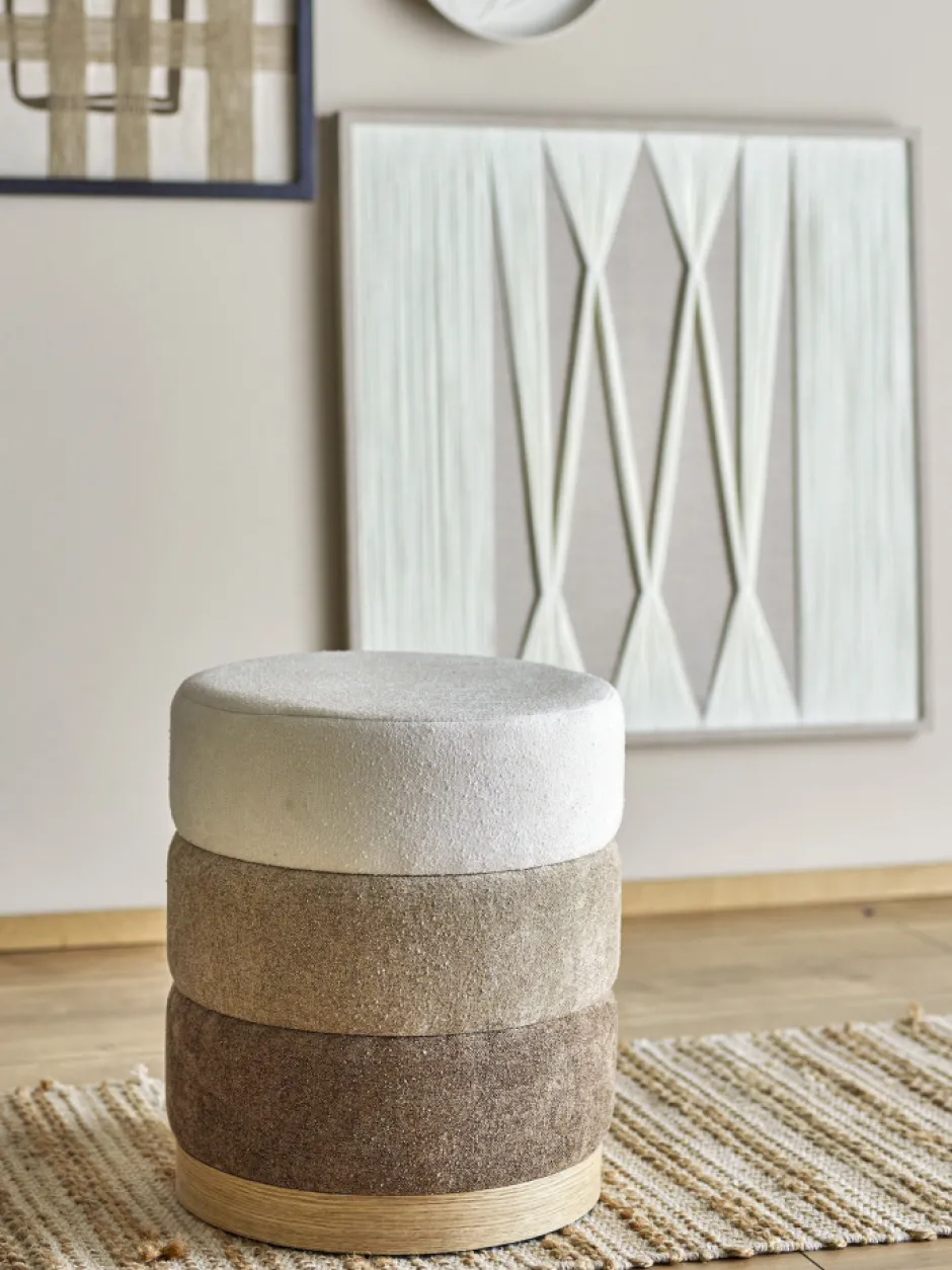 Sittpuffar & Fotpallar|Vardagsrum|Bloomingville Sittpuff 'Bilbao' - Brun