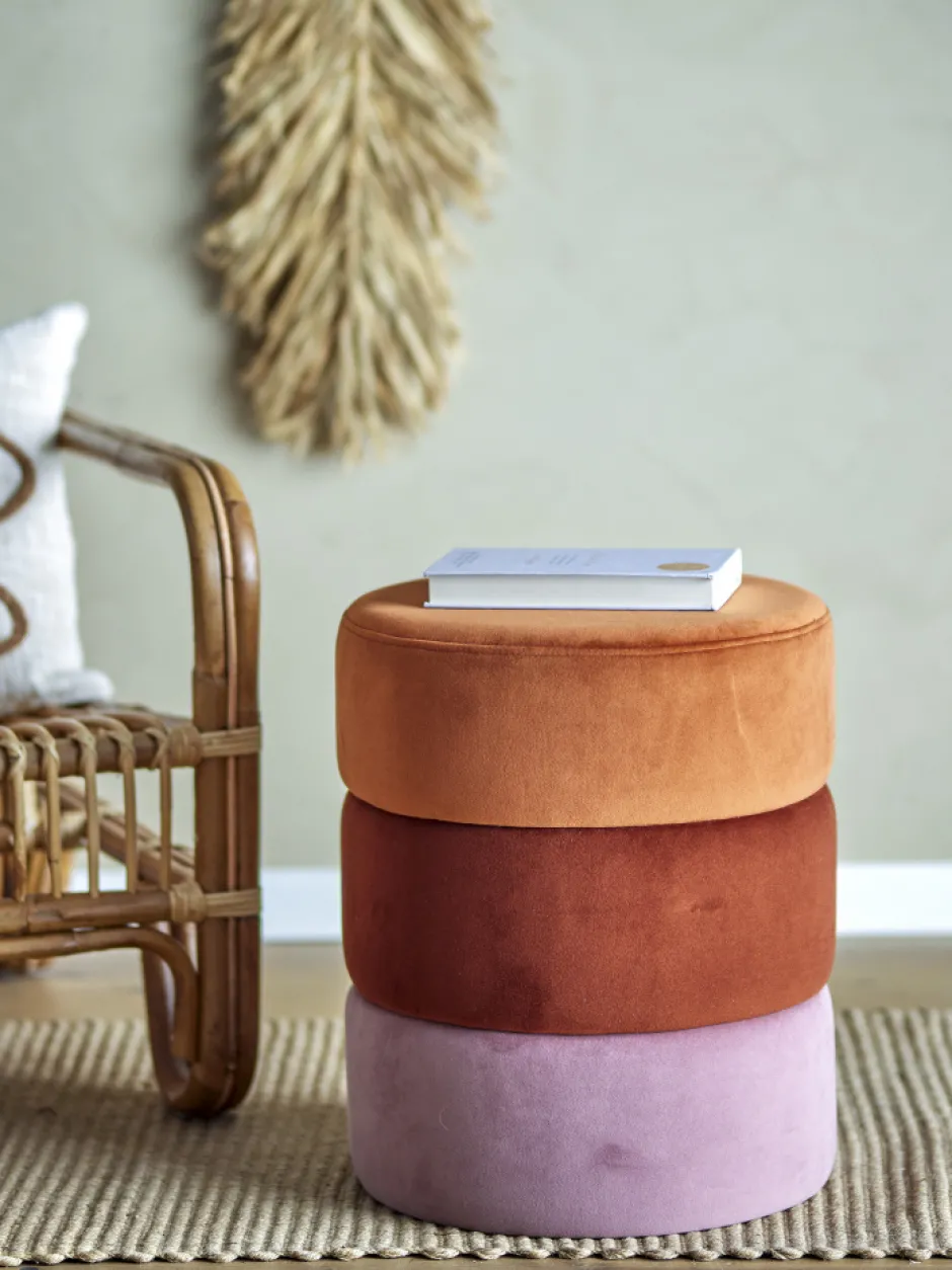 Sittpuffar & Fotpallar|Vardagsrum|Bloomingville Sittpuff 'Bilbao' - Orange