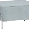 Sittpuffar & Fotpallar|Soffor|Hübsch Sittpuff - Blå/Krom