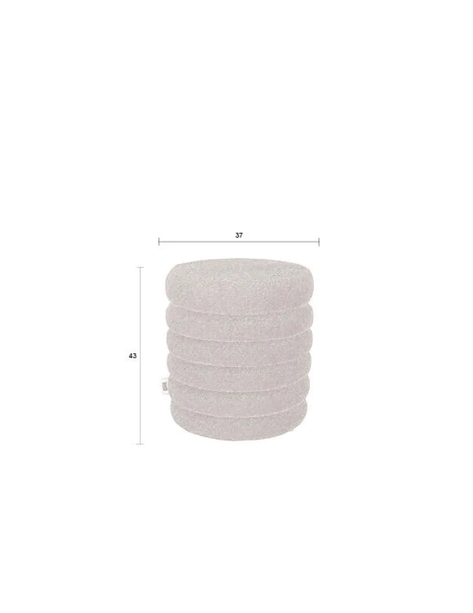 Pallar|Sittmöbler|Dutchbone Sittpuff 'Fern' - Beige