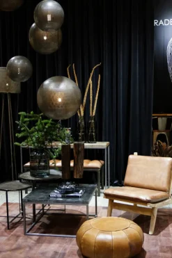 Sittpuffar & Fotpallar|Fåtöljer Vintage|Trademark Living Sittpuff Vintage  - Återvunnet läder