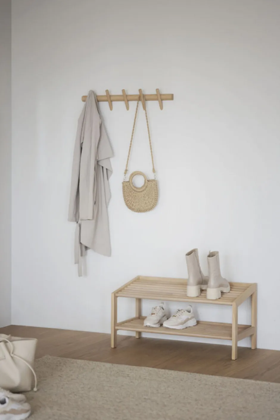 Hatt- Och Skohyllor|Hall|Rowico Home Skohylla 'Hillmond' - Ljus ek