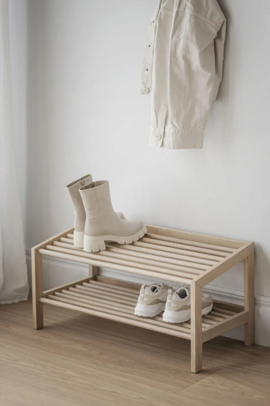 Hatt- Och Skohyllor|Hall|Rowico Home Skohylla 'Hillmond' - Ljus ek