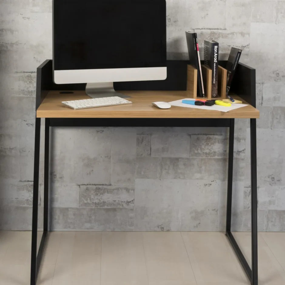 Bord|Arbetsrum|Reforma Skrivbord 'Kenneth' - Ek/Svart