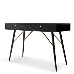 Bord|Arbetsrum|Reforma Skrivbord 'Lux' - Svart/Mässing