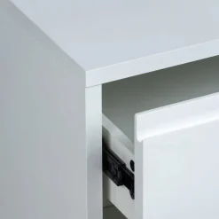 Bord|Sovrum|Reforma Sängbord 'Elle' - Vit/Mässing